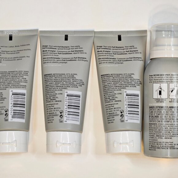 Set of 4 Living Proof Travel Size Shampoo, 2 Conditioner & Volume/Texture Spray - Picture 2 of 5
